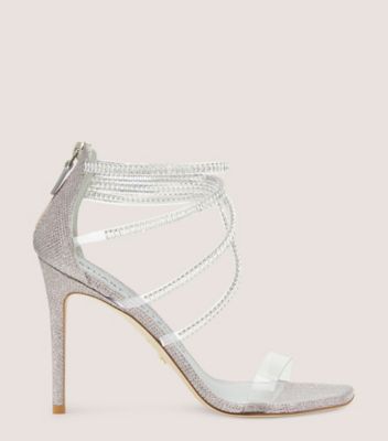 Shop Stuart Weitzman Superglam 100 Strap Sandal The Sw Outlet In Rosewater Pink
