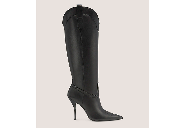 Stuart Weitzman,Outwest 100 Boot,Boot,Nappa Leather,Black,Front View