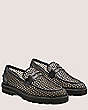 Stuart Weitzman,Parker Lift Loafer,Loafer,Mesh & smooth leather,Black,Angle View