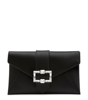 The Loveletter Shine Buckle Clutch, Black & Clear, ProductTile