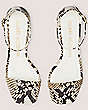 Stuart Weitzman,Simplecurve 50 Sandal,Sandal,Printed boa embossed leather,Cream & Oat,Detailed View