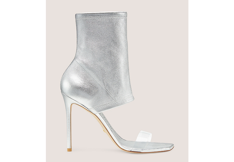 Frontrow Stretch Bootie, Silver & Clear, Product
