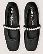 Stuart Weitzman,Goldie Ballet Flat,Flat,Lacquered Nappa Leather,Black,Top View