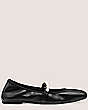 Stuart Weitzman,Goldie Ballet Flat,Flat,Lacquered Nappa Leather,Black,Front View