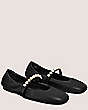 Stuart Weitzman,Goldie Ballet Flat,Flat,Lacquered Nappa Leather,Black,Angle View
