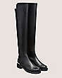 Stuart Weitzman,5050 BOLD LOGO BOOT,Boot,Calf Leather,Black,Angle View