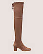 Stuart Weitzman,YULIANALAND BOOT,Boot,Stretch suede,Taupe,Front View