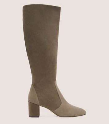 Stuart Weitzman Yuliana 60 Knee-high Zip Boot In Charcoal