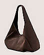 Stuart Weitzman,THE MODA HOBO BAG,Hobo bag,Textured Suede,Hickory,Side View